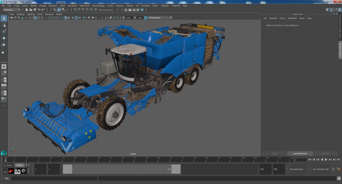 Potato Harvester Dirty 3D