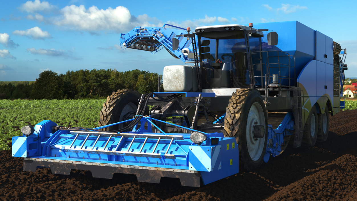 Potato Harvester Dirty 3D