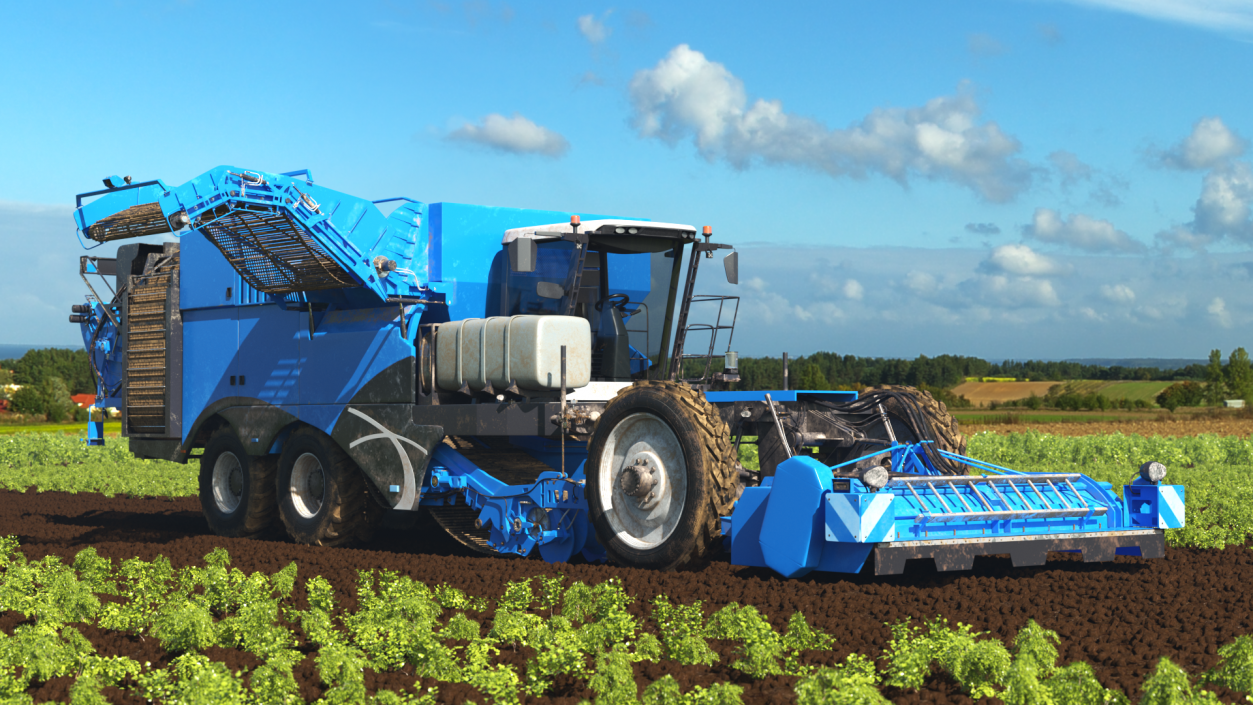 Potato Harvester Dirty 3D