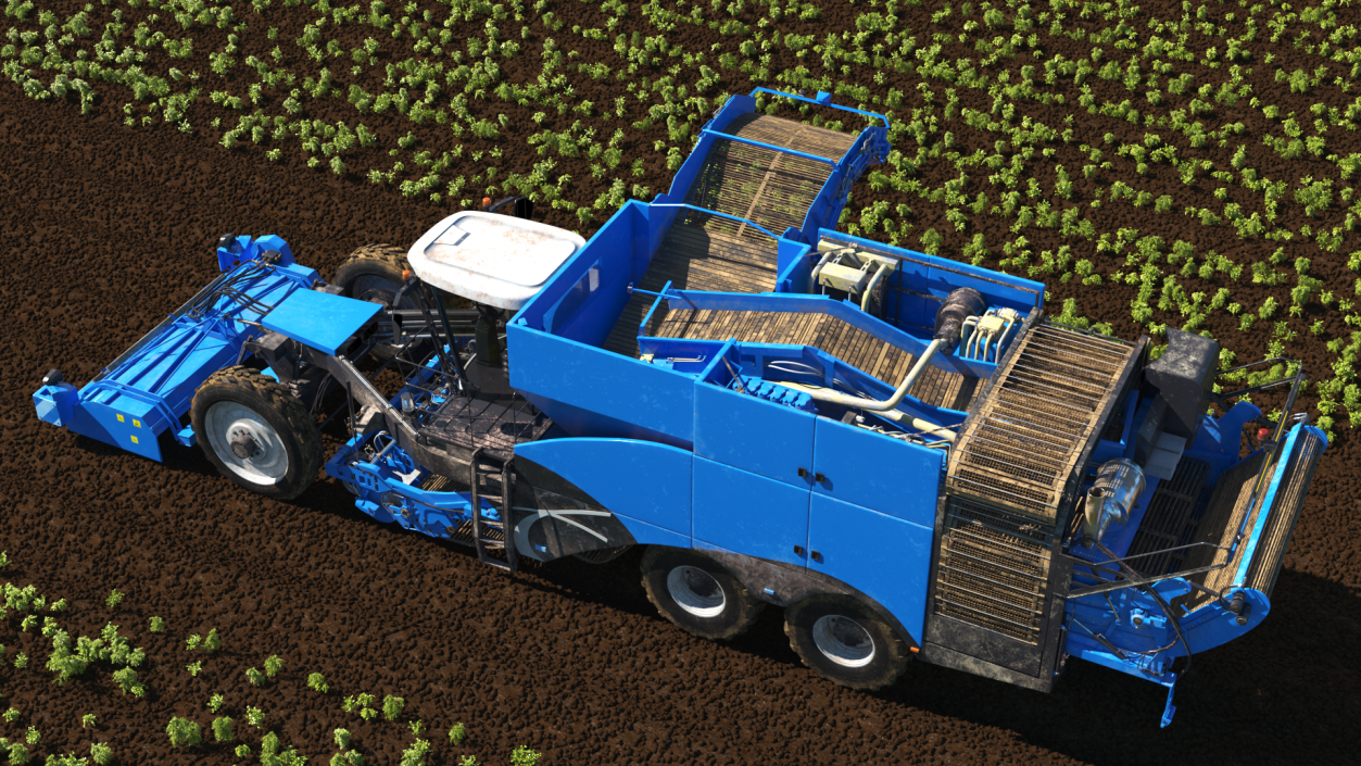 Potato Harvester Dirty 3D