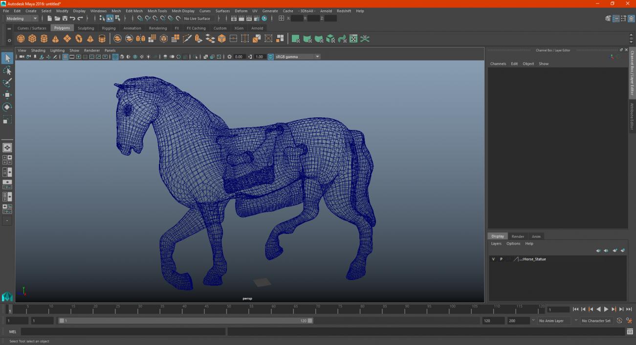 Horse Statue 3D