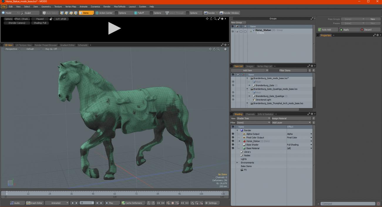 Horse Statue 3D