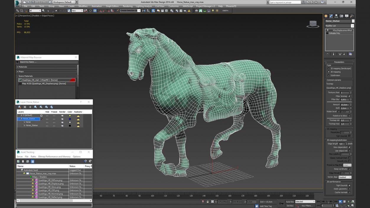 Horse Statue 3D