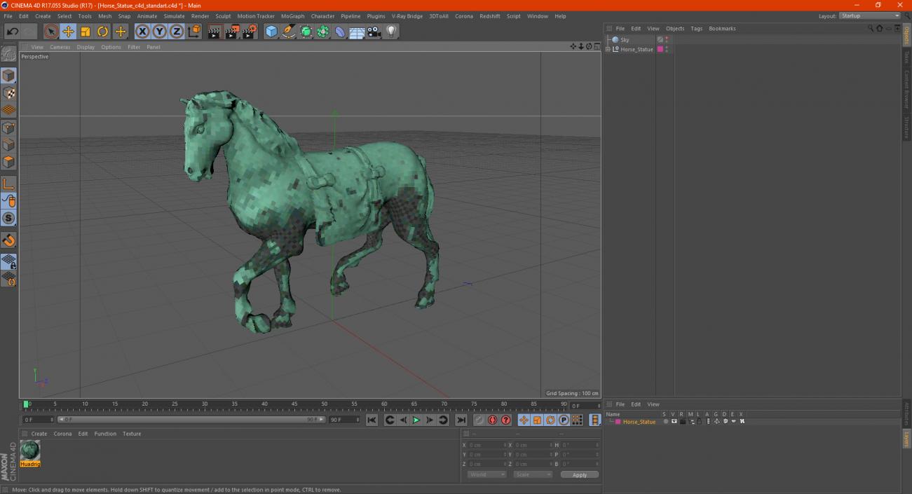 Horse Statue 3D