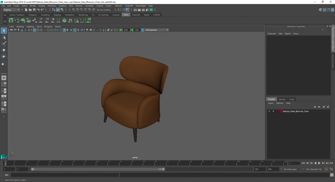 3D Natuzzi Italia Blossom Chair model