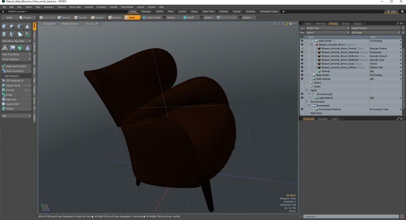 3D Natuzzi Italia Blossom Chair model