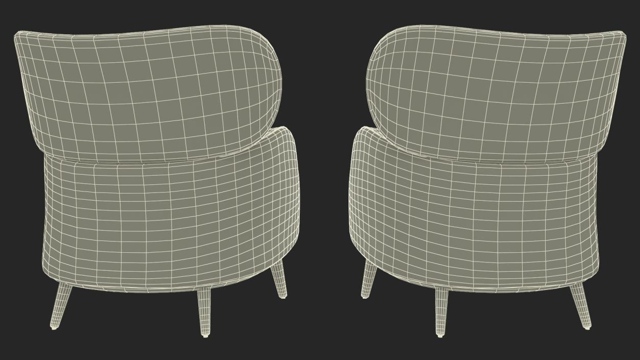 3D Natuzzi Italia Blossom Chair model