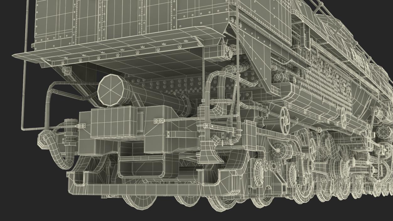 Worn Locomotive Rigged 3D