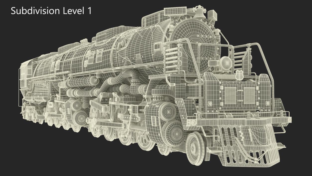 Worn Locomotive Rigged 3D