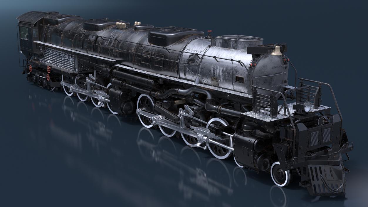 Worn Locomotive Rigged 3D