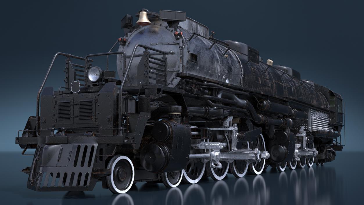 Worn Locomotive Rigged 3D