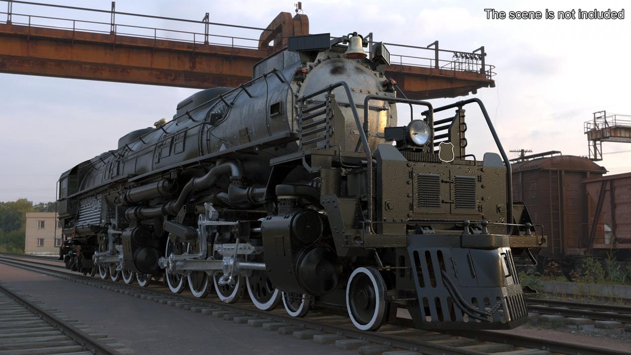 Worn Locomotive Rigged 3D