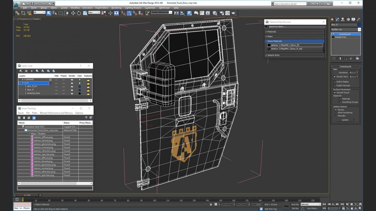 3D Armored Truck Door model