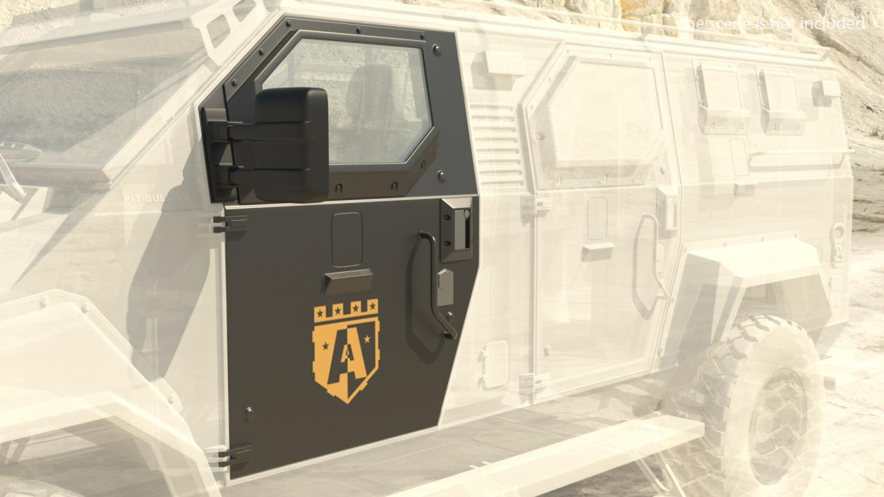 3D Armored Truck Door model