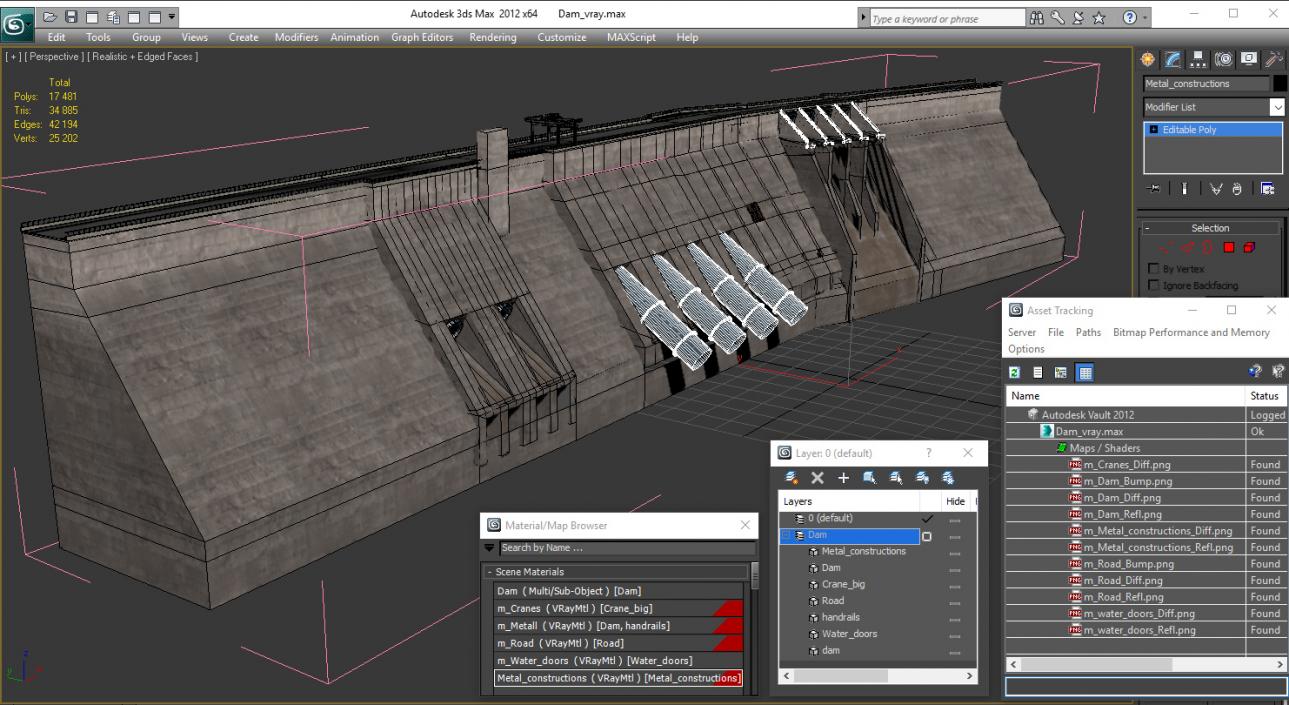 Dam 3D model