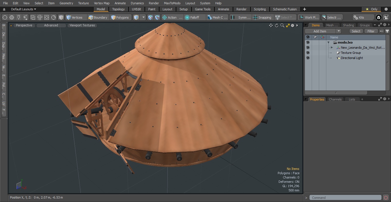 New Leonardo Da Vinci Rotational Tank 3D