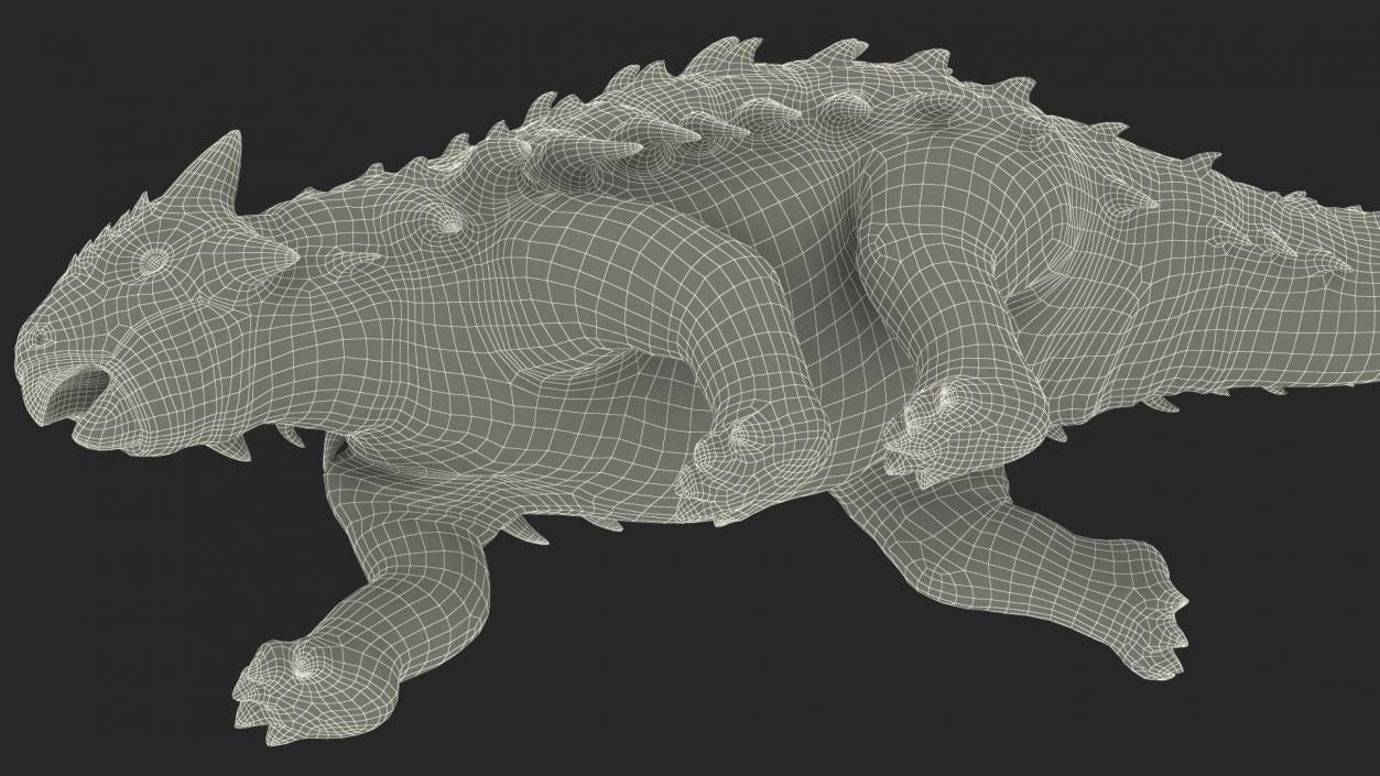 Ankylosaurus Tropical in Walking Pose 3D