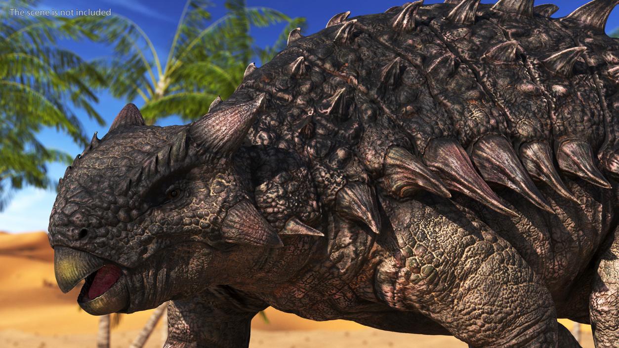 Ankylosaurus Tropical in Walking Pose 3D