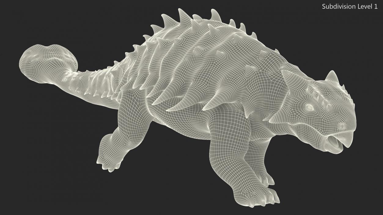 Ankylosaurus Tropical in Walking Pose 3D