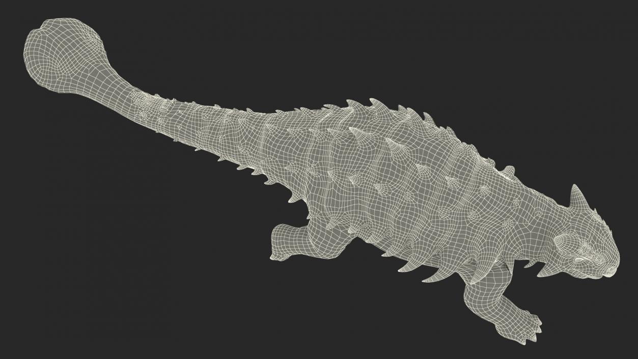 Ankylosaurus Tropical in Walking Pose 3D