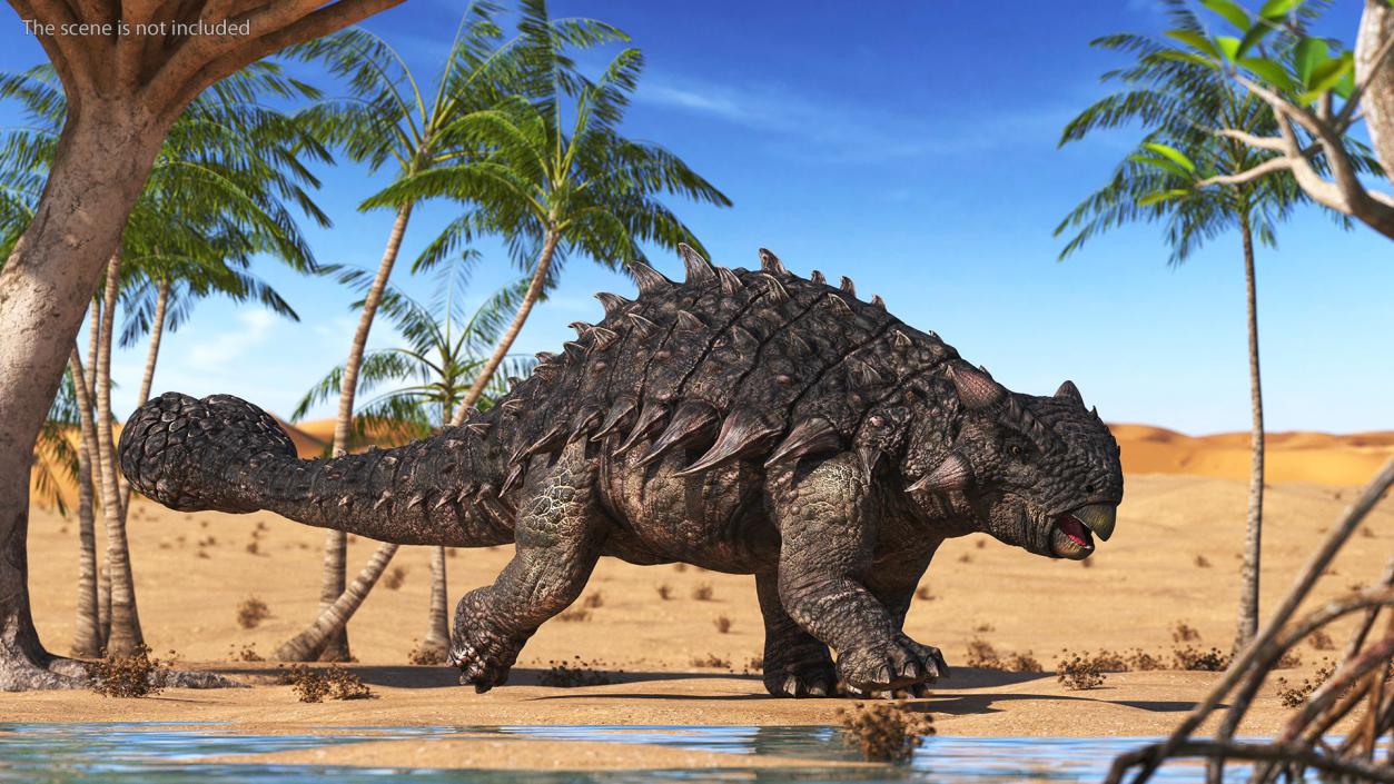 Ankylosaurus Tropical in Walking Pose 3D