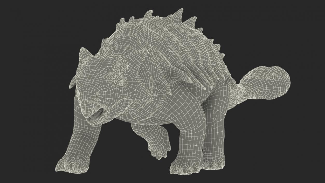 Ankylosaurus Tropical in Walking Pose 3D