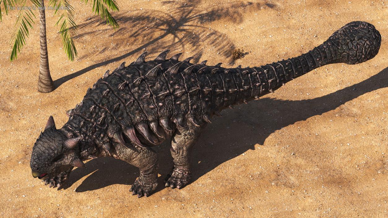 Ankylosaurus Tropical in Walking Pose 3D