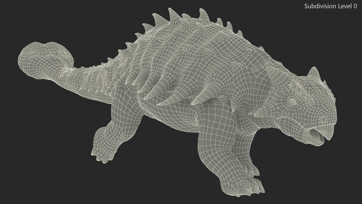 Ankylosaurus Tropical in Walking Pose 3D