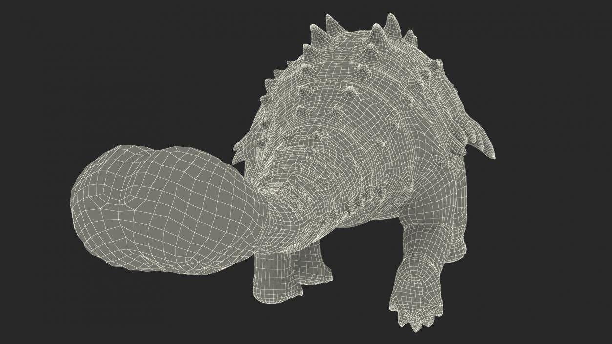 Ankylosaurus Tropical in Walking Pose 3D