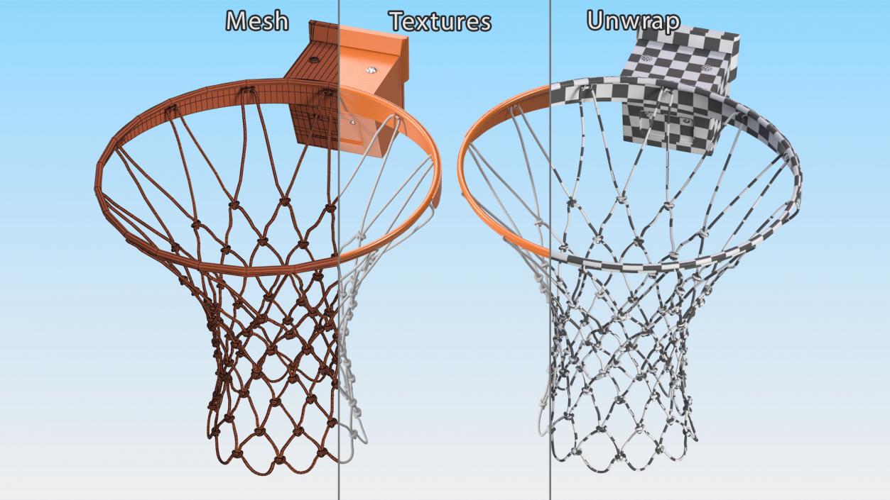 Basketball Hoop with Net 3D model