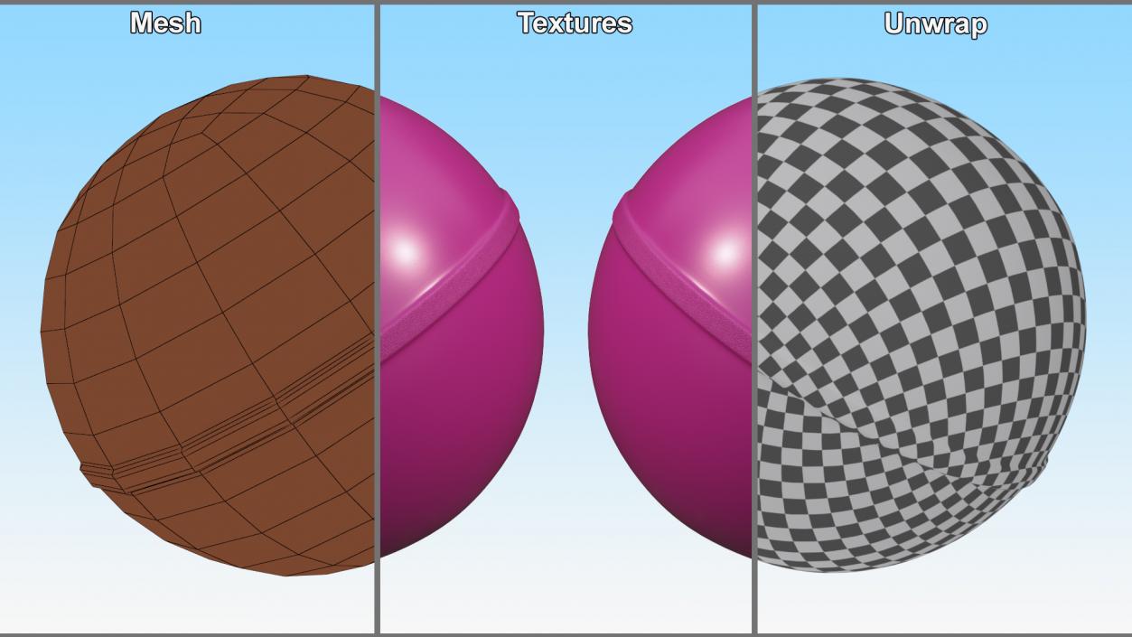 Jumpy Rubber Ball Purple 3D model