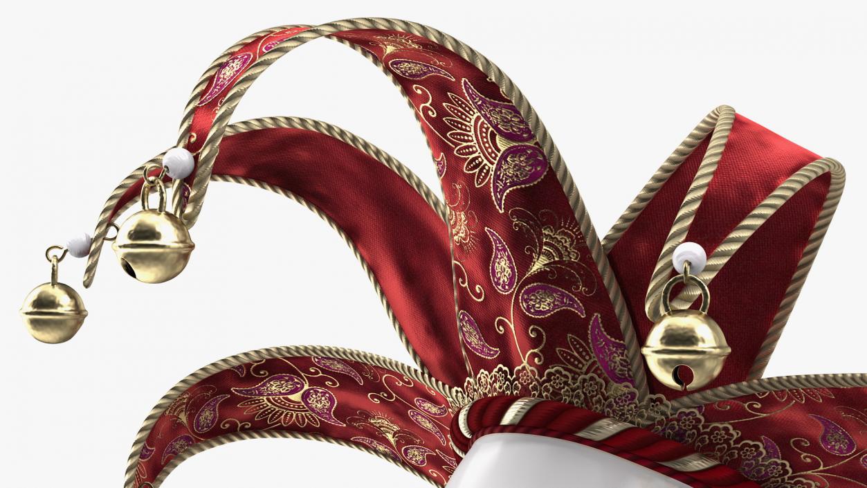 3D Red Venetian Full Face Carnival Mask