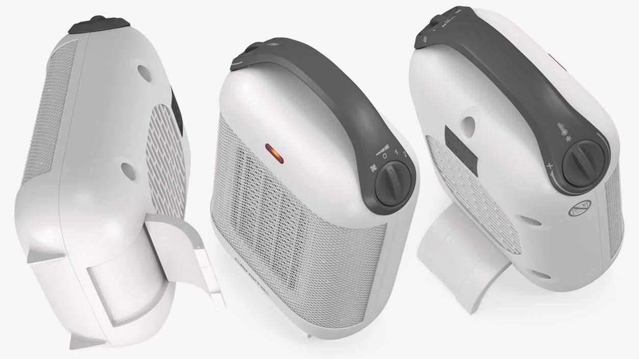 Portable Ceramic Heater White 3D model