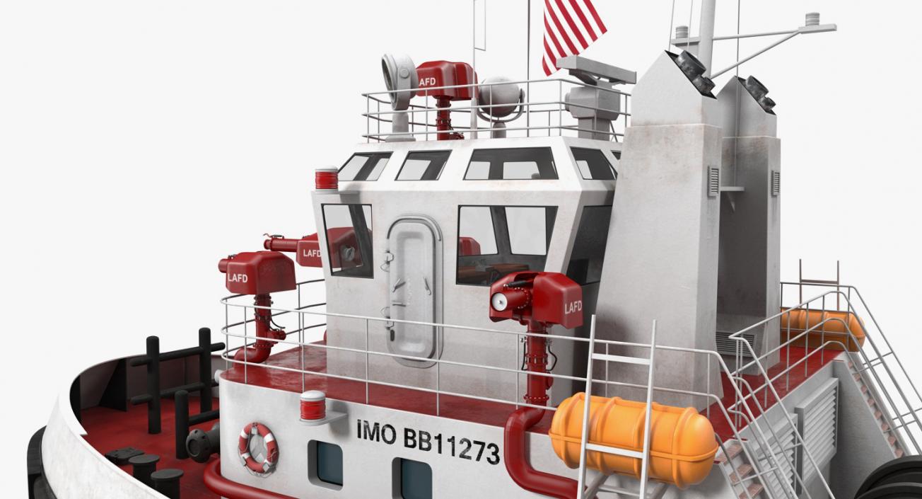 Los Angeles Fireboat Rigged 3D