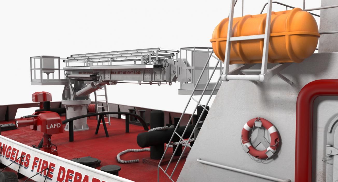 Los Angeles Fireboat Rigged 3D