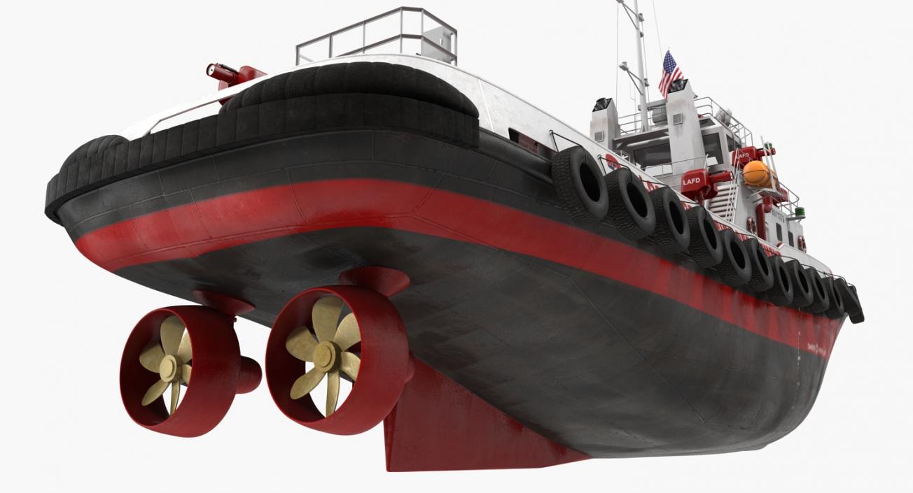 Los Angeles Fireboat Rigged 3D