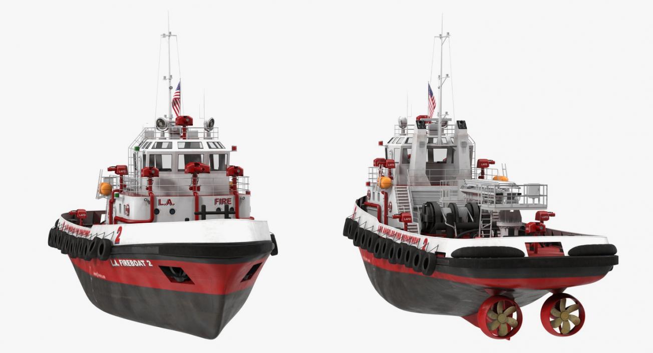 Los Angeles Fireboat Rigged 3D