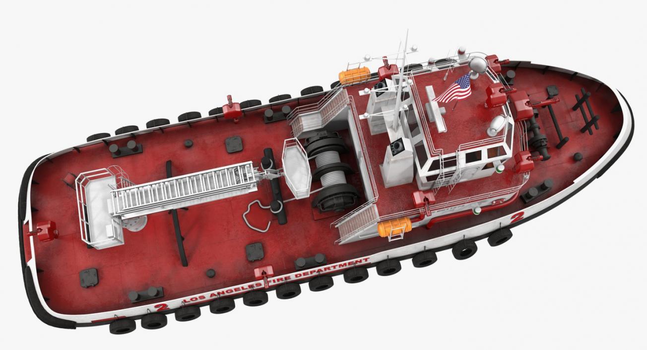 Los Angeles Fireboat Rigged 3D