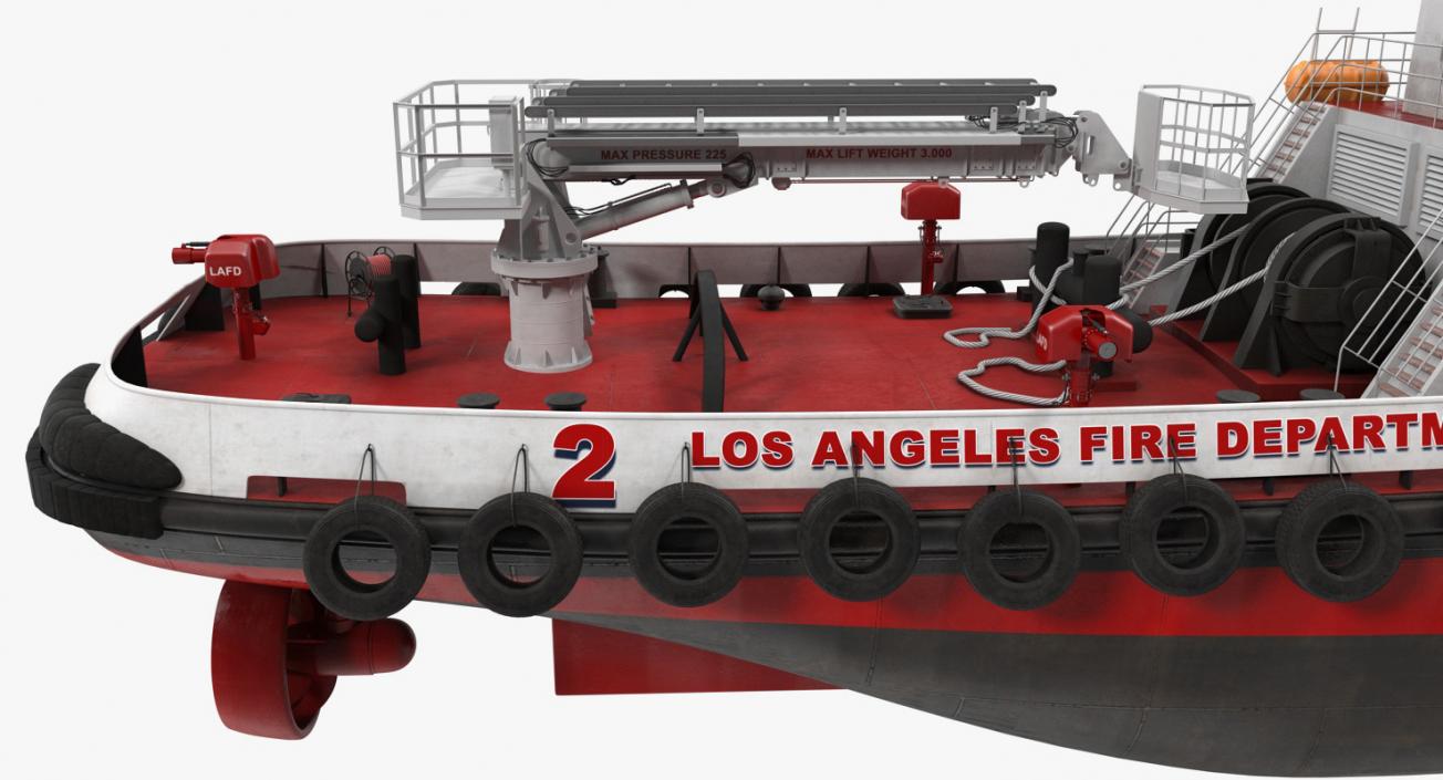 Los Angeles Fireboat Rigged 3D