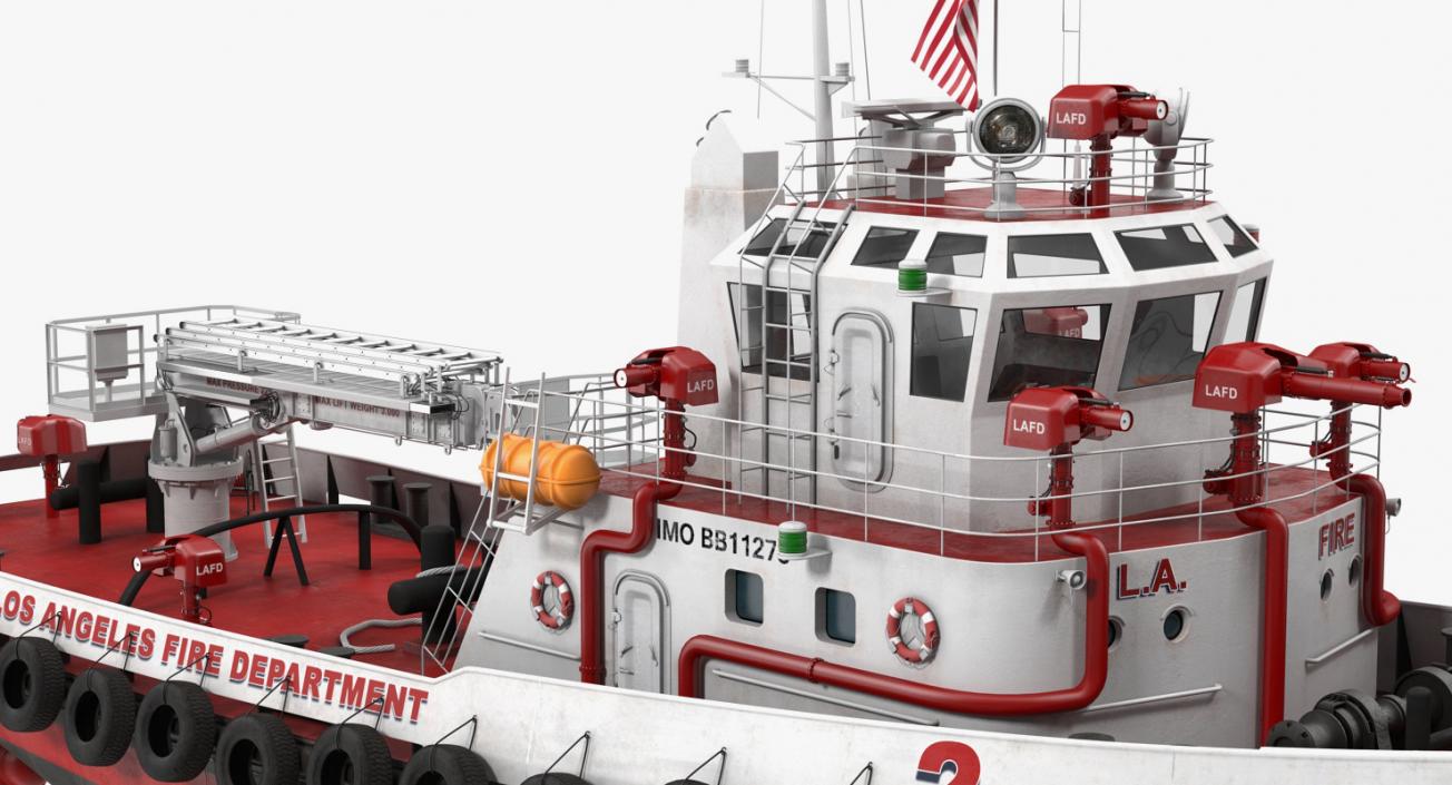 Los Angeles Fireboat Rigged 3D