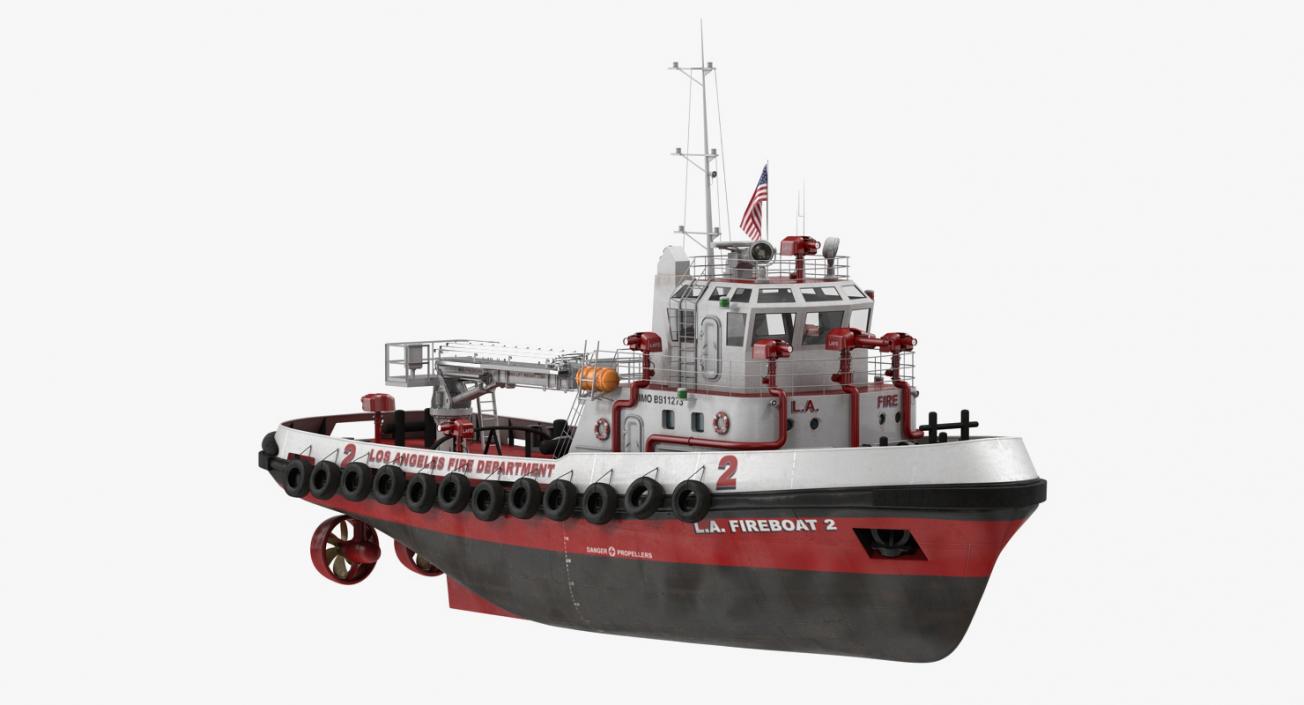 Los Angeles Fireboat Rigged 3D