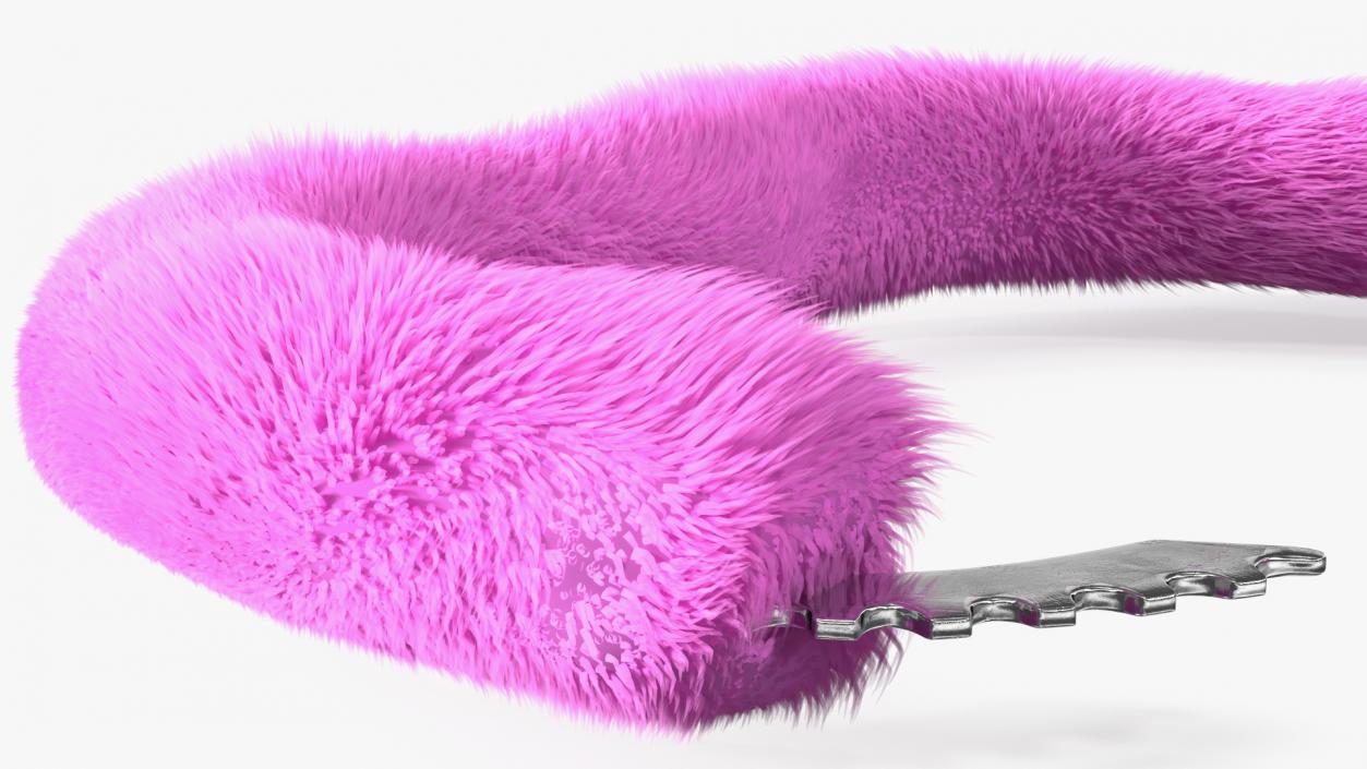 Unfastened Pink Handcuffs Fur 3D model