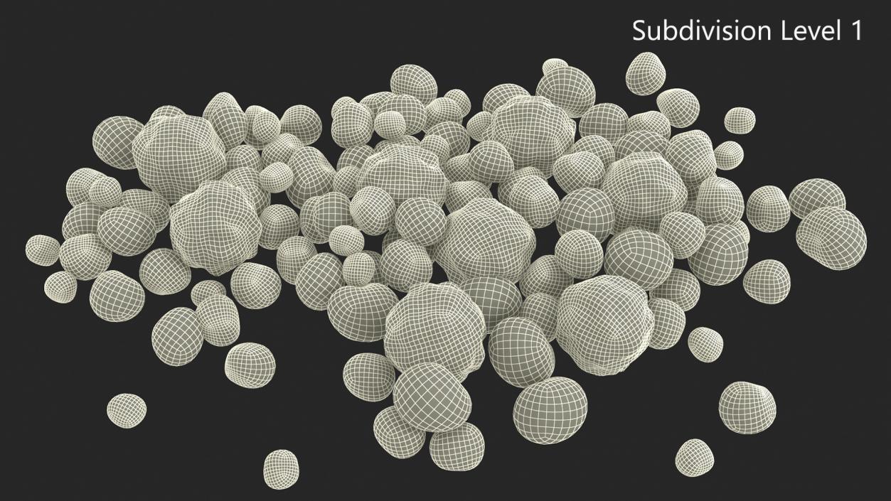 3D model Different Sizes Hail Big Bunch