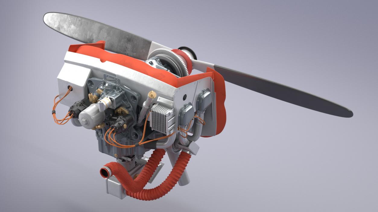 Lycoming O 320 Piston Aero Engine New 3D