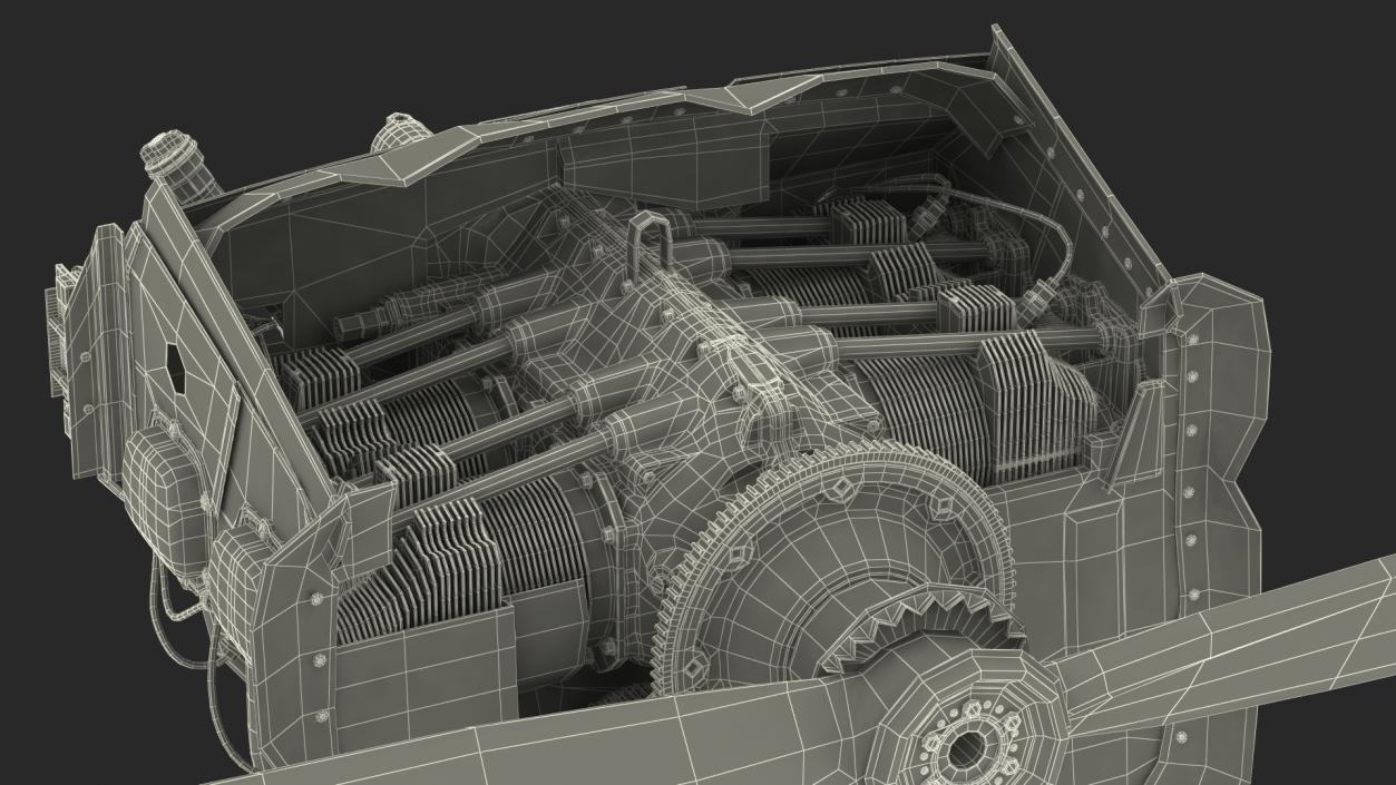 Lycoming O 320 Piston Aero Engine New 3D