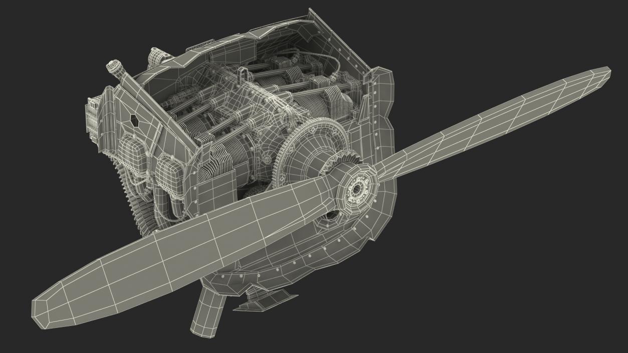 Lycoming O 320 Piston Aero Engine New 3D