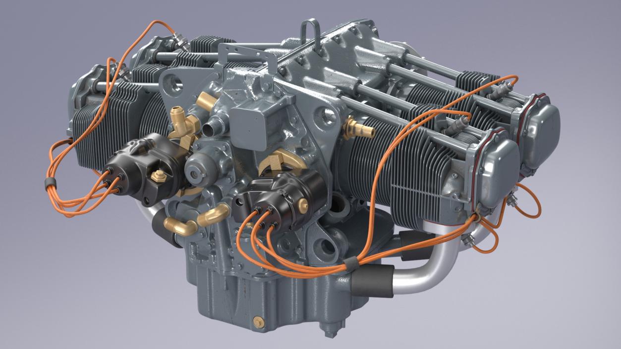 Lycoming O 320 Piston Aero Engine New 3D