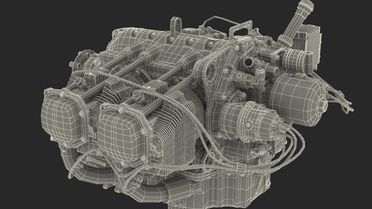 Lycoming O 320 Piston Aero Engine New 3D