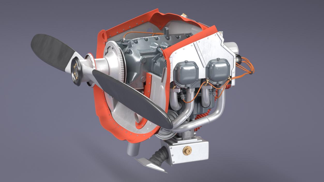 Lycoming O 320 Piston Aero Engine New 3D