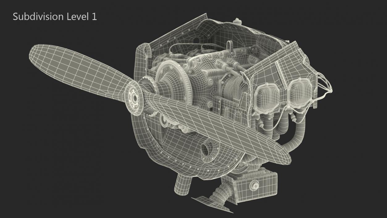 Lycoming O 320 Piston Aero Engine New 3D